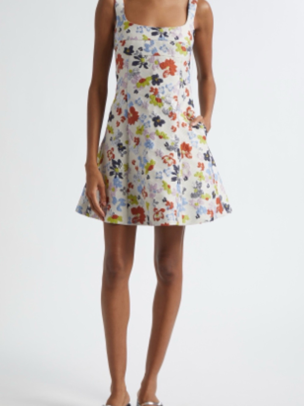 Stine Goya Metallic Floral Jacquard Mini Dress